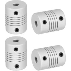 išteklių žemėlapis Lankstūs kupplungai, 3 mm bis 5 mm, Gelenkverbinder aus Aluminiumlegierung, lankstūs Wellenkupplungen, Motorkupplung für 3D-Drucker, CNC-Maschine, Motorführung, DIY-Encoder D25 x L 19 mm