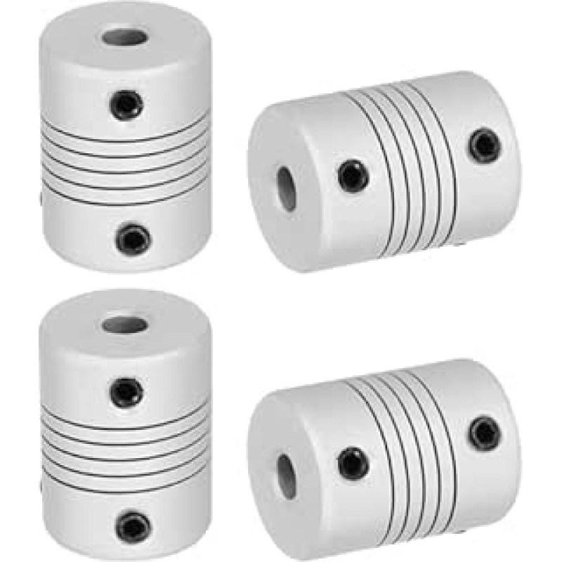 išteklių žemėlapis Lankstūs kupplungai, 3 mm bis 5 mm, Gelenkverbinder aus Aluminiumlegierung, lankstūs Wellenkupplungen, Motorkupplung für 3D-Drucker, CNC-Maschine, Motorführung, DIY-Encoder D25 x L 19 mm