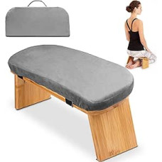 Meditacijos suoliukas (45,7 x 17,8 x 15,2 cm), sulankstoma ergonomiška meditacijos taburetė Meditacijos priedai, maldos suoliukas, puikiai tinka gilesnei meditacijai, puiki dovana moterims