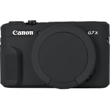 G7X Mark II kameros dėklas, silikoninis apsauginis skydelis, itin minkštas, lengvas, skirtas Canon PowerShot G7X Mark II fotoaparatui su apsauginiu skydeliu (schwarz)