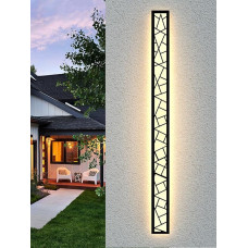 LED Long Wall Light IP67 Waterproof Wall Lamp LED Long Wall Lamp Villa Indoor Outdoor Wall Lights Anthracite Long Wall Lights Outdoor Garden Wall Lighting Garage Patio 150 cm Warm Light