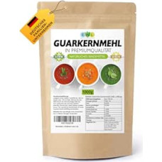 EWL Naturprodukte Guaro guma ledams 1 kg, guaro guma veganiška ir be glitimo, rišamoji medžiaga E 412 3500 cps, kontroliuojama ir išpilstyta Vokietijoje