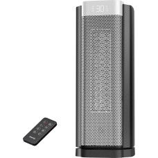 AEOCKY 3rd Generation Fan Heater with AI Thermostat, 1800W PTC Indoor Electric Heater with Remote Control, 70° Oscillation, Noiseless, Safe Portable for Office, Bedroom, Room