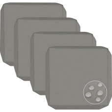Sqodok Patio Cushion Covers 24x24 Inch Outdoor Cushion Covers for Patio Furniture Waterproof Patio Cushions Replacement Chair Seat Cushion Covers for Wicker Chair, Grey Marl, 4 Pack