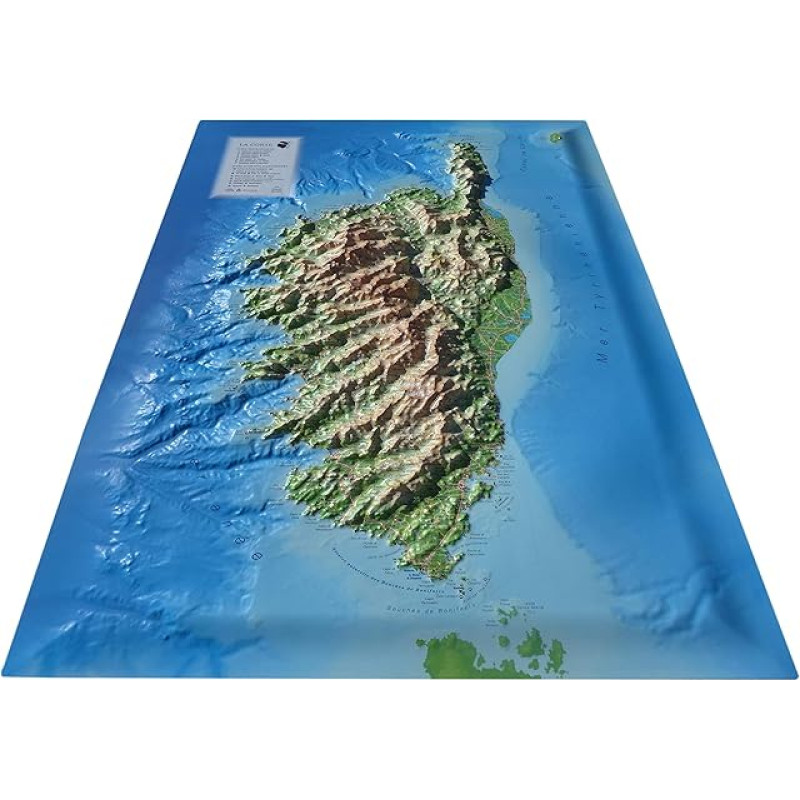CARTE EN RELIEF DE LA CORSE