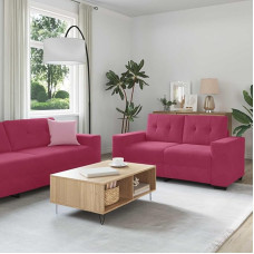 Gecheer Sofos komplektas 2 vnt Weinrot 221 x 78 x 80 cm Samt, Polstersofa Gepolsterte Couch für Wohnzimmer Apartment Büro Gästezimmer3324725
