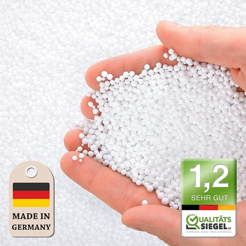 Žalioji pupelė 300 litrų aukštos kokybės mikro EPS karoliukai 0,5-1 mm, pagaminti Vokietijoje, skirti pupelių maišui užpildyti Polistireno rutuliukai užpildyti pagalvės užpildymo mikro karoliukai Slaugos pagalvė