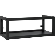 vidaXL Bathroom Wall Washbasin Base Cabinet Bathroom Shelf Vanity Unit 79 x 38 x 31 cm Iron Black