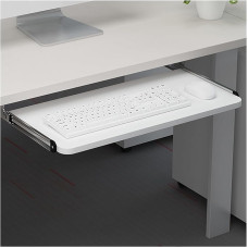 Baitang Keyboard Drawer Under the Desk, Desktop Keyboard Tray 25 cm Wide, Computer Drawer for Home and Office, White (Size : 52 x 25 cm (20 x 10 Inch))