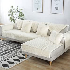 FDJKGFHGFCGDFGDG Pilnas dangtelis apsauginis dangtelis sofa, žiemos neslystantis pliušinis sofos dangtelis apima atlošą Modernus paprastas sofos dangtelis Sofos dangtelis gyvenamajam kambariui