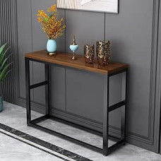 XIAOLIN medinė konsolė Sofos stalas Plonas šoninis galinis stalas Šiuolaikinė prieškambario laikymo lentyna gyvenamajam kambariui / miegamajam