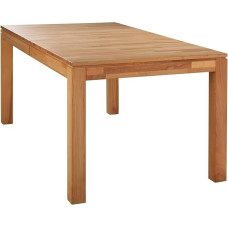 nicht zutreffend Extendable Dining Table, 160-240 x 90 cm, Solid Oiled Heartwood Beech Wood, Dining Room Table, Kitchen Table, Extendable Table
