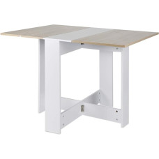 MAYMA virtuvės stalas valgomajam, sulankstomas, nuimamas, 102,5 x 76 x 73 cm, valgomojo stalas, sulankstomas stalas su 2 atvartais, melamino derva dengta medžio drožlių plokštė