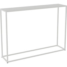 Prieškambario stalas, metalinis konsolinis stalas, siauras, sandėliavimo stalas, šoninis stalas, siauras, įėjimo zonoje ir svetainėje, nereikia surinkti (baltas, 60 x 25 x 60 cm / 24 x 10 x 24 coliai)