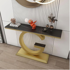 Konsolentisch für den Eingangsbereich mit Metallrahmen, stilvolle Akzentmöbel für den Flur als Heimdekoration