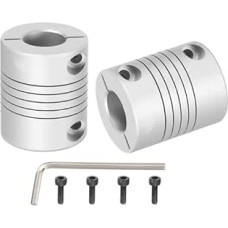 išteklių žemėlapis Lanksčios kupplungos, 12 mm bis 12 mm, Gelenkverbinder aus Aluminiumlegierung, lanksčios Wellenkupplungen, Motorkupplung mit Schraubenschlüssel für 3D-Drucker, CNC-Maschinen, DIY-Encoder