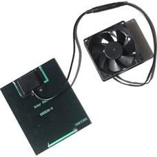 Solarpanel-Ventilator für den Außenbereich, 2 W, solarbetriebener Abluft-Dachventilator mit monokristallinem Silikon-Panel, kompatibel mit Gewächshaus, Wohnmobil-Baumhaus