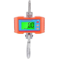Digitale Kranwaage, 2000 Kg, 4400 Lb, Hochpräzise Industrielle Hängewaage mit LED-Hintergrundbeleuchtung, Fernbedienung für Baustellen, Bauernhöfe, Orange OCS P1 G