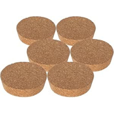 Milisten Hydrokultur Vasenverschluss Korken 6 Stück Holzstopfen Wiederverwendbar für Glaspflanzgefäße Transparentes Design Wohnraum Büro