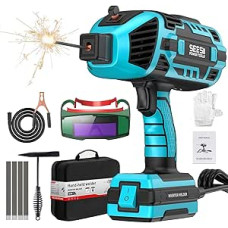 Seesii Hand Welding Machine 220 V, IGBT Inverter ARC Portable Welding Machine - 6 Current Adjustments, for 2.5-3.2 mm Electrodes, for Repairs, Professional Welding Projects (with Goggles)