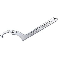 Verstellbarer Halbmond-Hakenschlüssel für Motorrad-Stoßdämpfer und Wasserzähler, aus Chrom-Vanadium-Stahl mit zwei Kopfstilen