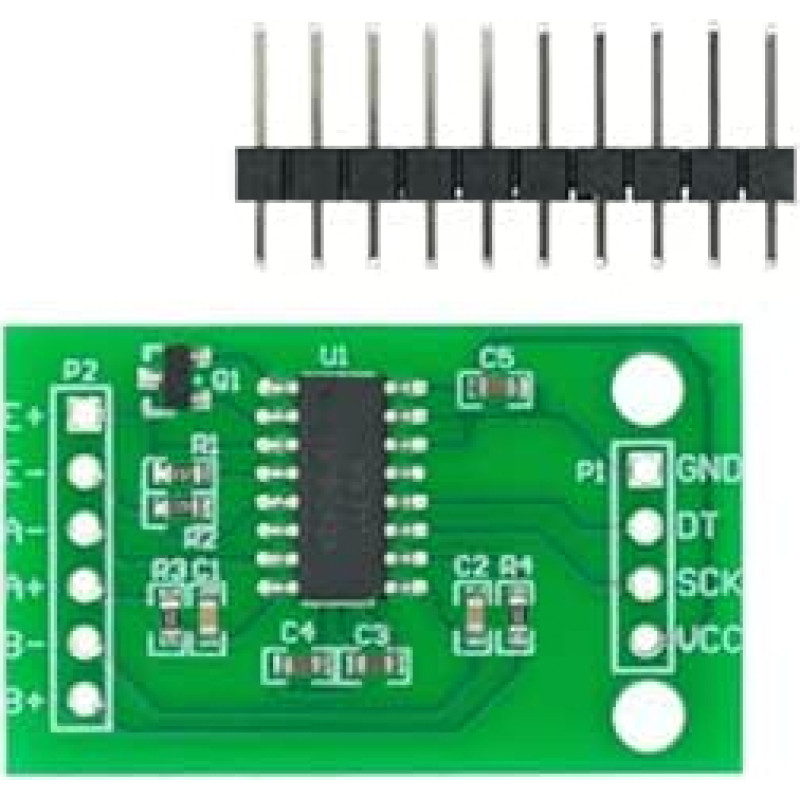 Elektroninis jutiklis, skaitmeninis Wägezellen-Gewichtssensor, Aliuminio jutiklis, Wiegedrucksensor, HX711, DIY tragbares elektronisches Küchenwaagen-Kit Zuverlässige Daten(HX711)