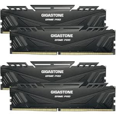DDR4 OPERATYVIOJI ATMINTIS: GIGASTONE Game Pro 64GB rinkinys (4x16GB) DDR4 3200MHz PC4-25600 CL16-18-18-40 Intel XMP 2.0 AMD Ryzen 1.35V UDIMM 288Pin Non-ECC Unbuffered Desktop High Performance Memory Black