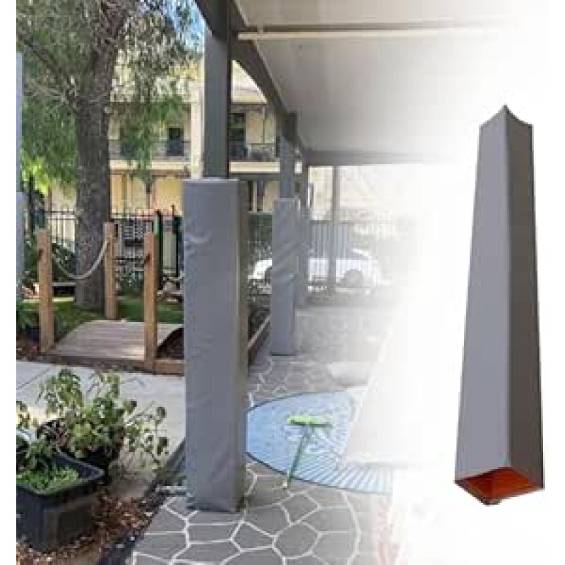 Generisch (Schaumstoff-Pfostenschutzpolsterung für den Außenbereich für 4x4, 5x5, 6x6 und 8x8 Zoll Pfosten, rechteckige Volleyball-Pfostenpolsterung, Kissen-Säulenabdeckung für Turnhallen, Schulen un