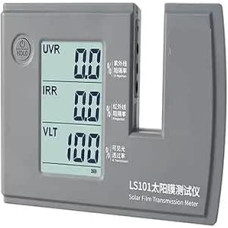 Tönungsmessgerät, 3-in-1-Solarfilm-Transmissionstester mit digitalem UV/IR-Unterdrückungs-Lichtdurchlässigkeitsmessgerät