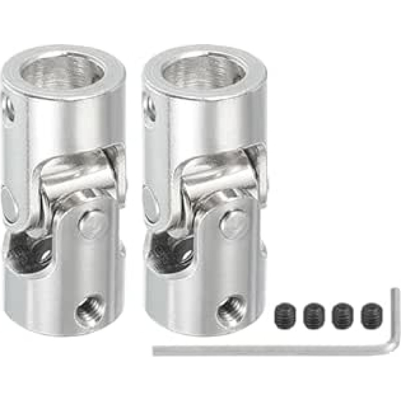PATIKIL Universalus sukamasis vairo velenas, 8-10 mm vidinis skersmuo, 2 vnt. U šarnyrinio veleno jungtis su M4 robotu