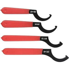 4 Stück Hakenkopf-Halbmondschlüssel, Stahl, Rundmutternschlüssel für Radmuttern und Möbelmontage, Schraubenschlüssel