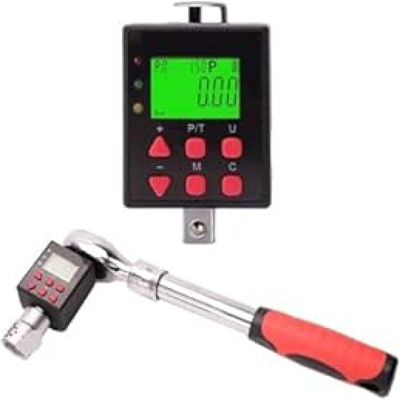 Digitaler Drehmomentschlüssel, Hochpräziser digitaler Drehmomentmesser, einstellbarer Drehmomentmesser-Adapter, professioneller elektronischer Drehmomentmesser(Torque0.6-60N.m)