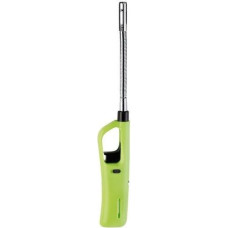 Lighters for gas fireplace candles with a long flexible tip and safety lock