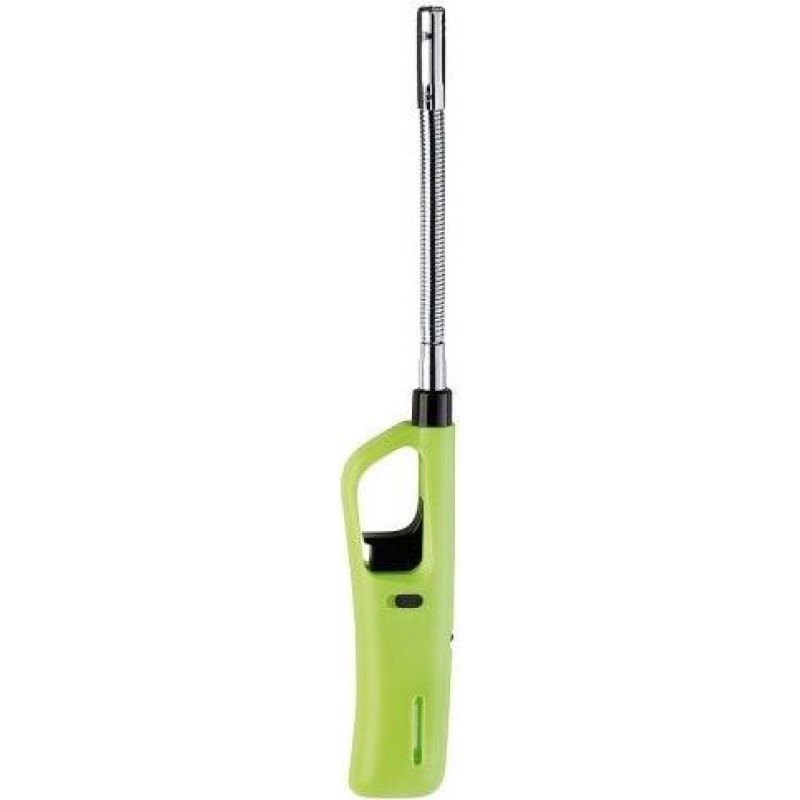Lighters for gas fireplace candles with a long flexible tip and safety lock