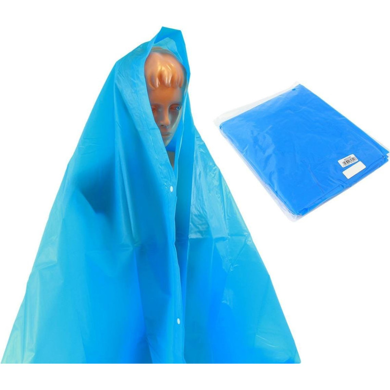 Vinyl poncho blue