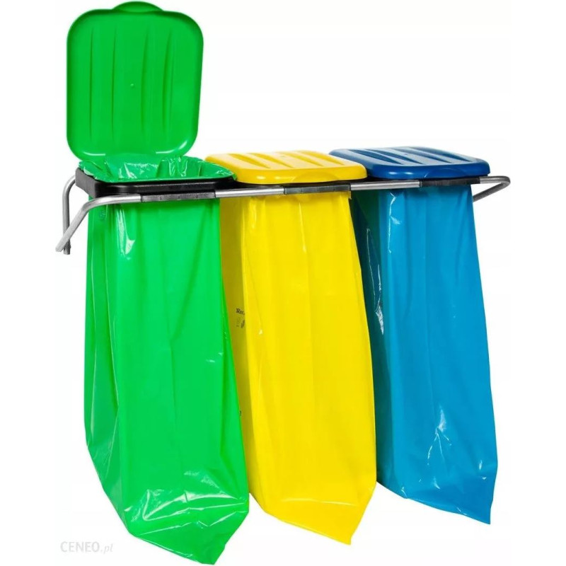 Gsg24 hanging wall holder for waste sorting in 3 colors - 120L bags