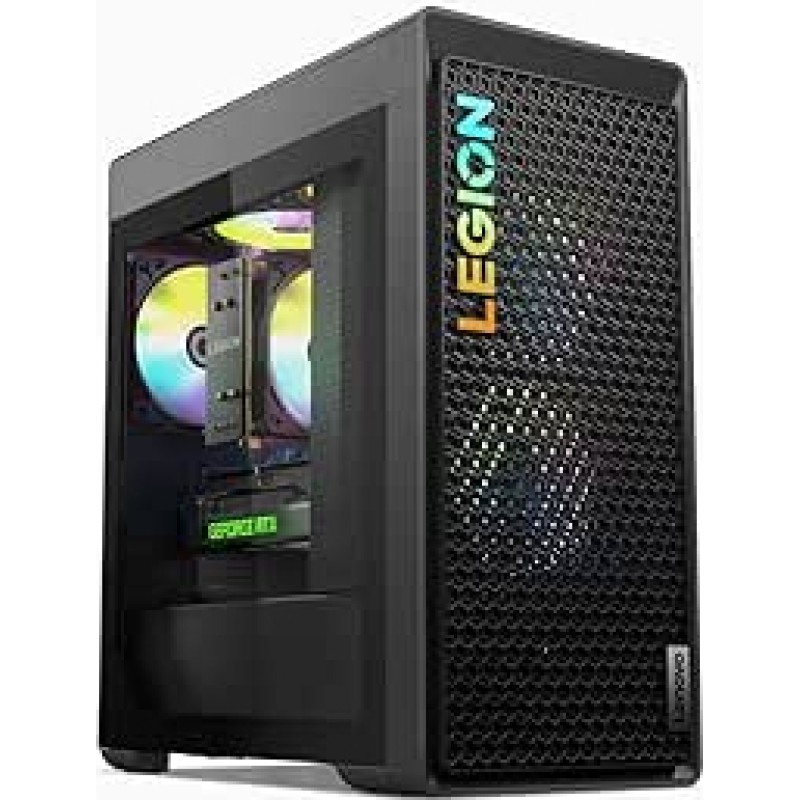 Lenovo Legion Tower 5 (8th Gen) žaidimų stalinis kompiuteris | AMD Ryzen 7 7700 | 16GB RAM | 1TB SSD | NVIDIA GeForce RTX 4070 Ti | Win11 Home | QWERTZ | Pilka | Komplekte yra klaviatūra ir pelė | 3 mėn. aukščiausios kokybės priežiūra