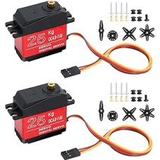 Skaitmeninis metalinis servo variklis Binghe 2 vnt. 25 kg servo variklis Skaitmeninis servo variklis RC servo, skirtas RC lėktuvui Sraigtasparnis / RC valtis / Arrma / Robotas Suderinamas su Arduino