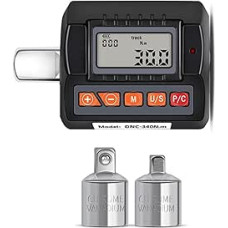 340Nm sunkiųjų 3 režimų skaitmeninis sukimo momento veržliarakčių adapteris su šviesos diodais ir garsiniu signalu