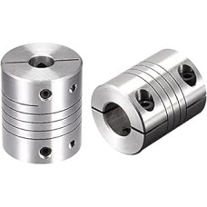 tiekimo žemėlapis 2 x 9 mm iki 12 mm spiralinė variklio veleno jungtis 25 mm skersmens 30 mm ilgio