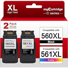 MYCARTRIDGE PHOEVER 560 561 kasetės XL PG-560XL CL-561XL daugiapakopė pakuotė, skirta pakeisti 