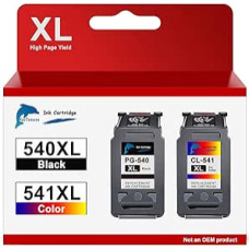 GoToners XL kasetės PG-540 juoda CL-541 spalvota kasetė suderinama su Canon 540XL 541XL, skirta TS5150 MG3650s TS5151 MG3600 TS5100 MG3650 MX475 MG425 (juoda, spalvota)