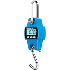 300 kg kranas Tragbare elektronische Edelstahl-Haken-Hängewaage LCD Kg/Lb/N Mehrere Funktionen(Blue,500kg)