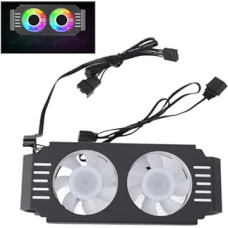 Atminties aušintuvas RAM aušintuvas radiatorius PWM dvigubas ventiliatorius DDR DDR2 DDR3 DDR4 DDR5 5V 3 Pin ARGB žaidimų kompiuteriui (BLACK)