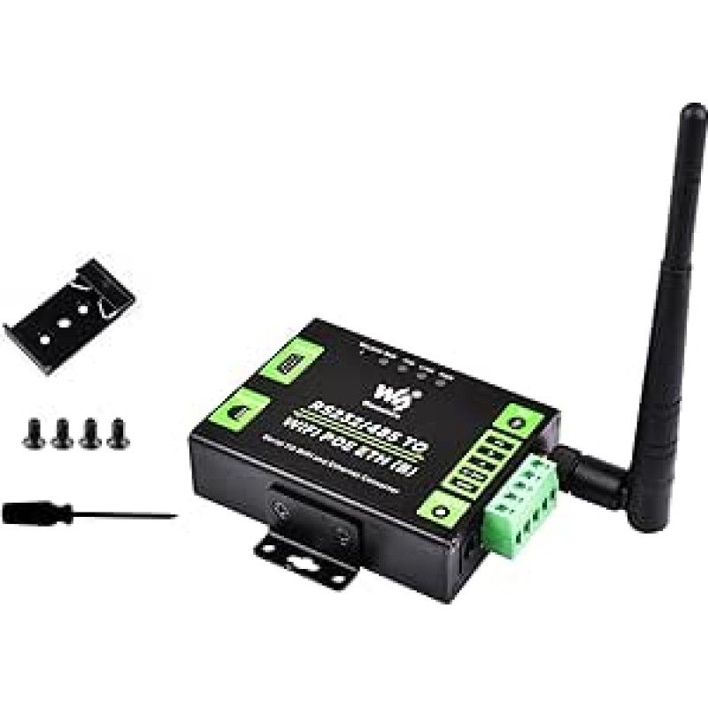 RS232/485 į WiFi POE Ethernet Ethernet Serial Server Converter, Modbus/MQTT šliuzas, palaiko nuosekliąją į WiFi, nuosekliąją į Ethernet, Ethernet į WiFi ir t. t. DC 6~36V/PoE maitinimo šaltinis