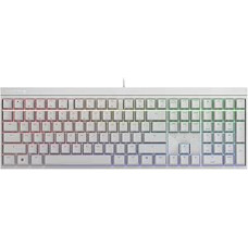 CHERRY MX 2.0S mechaninė žaidimų klaviatūra su RGB apšvietimu, ES išdėstymas (QWERTY), laidinė, sukurta Vokietijoje, MX BLUE jungikliai, balta