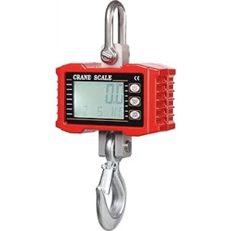 Hakenwaage, digitaler Kran, 1000 kg/2000 lb, industrielle Schwerlast-Hängewaage mit Fernbedienung, tragbares elektronisches Wiegen, 5-stelliges LED-Display (Farbe: Blau, Größe: 1000 kg/0,5 kg) (S