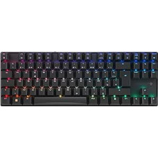 CHERRY MX 8.2 TKL belaidė žaidimų klaviatūra be skaičių klaviatūros, prancūziško išdėstymo (AZERTY), su metaliniu dėklu transportavimui, MX RED jungikliais, juoda
