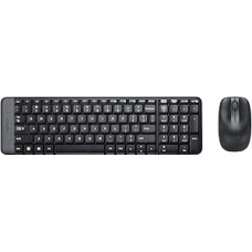 Logitech MK220 Wireless Keyboard and Mouse set, 2.4 GHz connection via Unifying USB receiver, 10m range, 24-month battery life, compact design, PC / laptop, Italian QWERTY layout