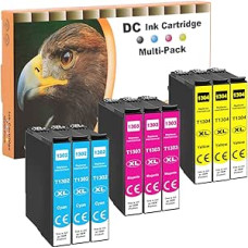 D&C spausdintuvo kasetės, suderinamos su Epson 13 13XL, skirtos Epson WF7015 7525 3540 SX420W BX320FW SX620FW BX/SX525WD BX625FWD BX305FW B42WD BX925FWD BX635FWD BX535WD SX435/440 W 630 FW (9 pakuotės)